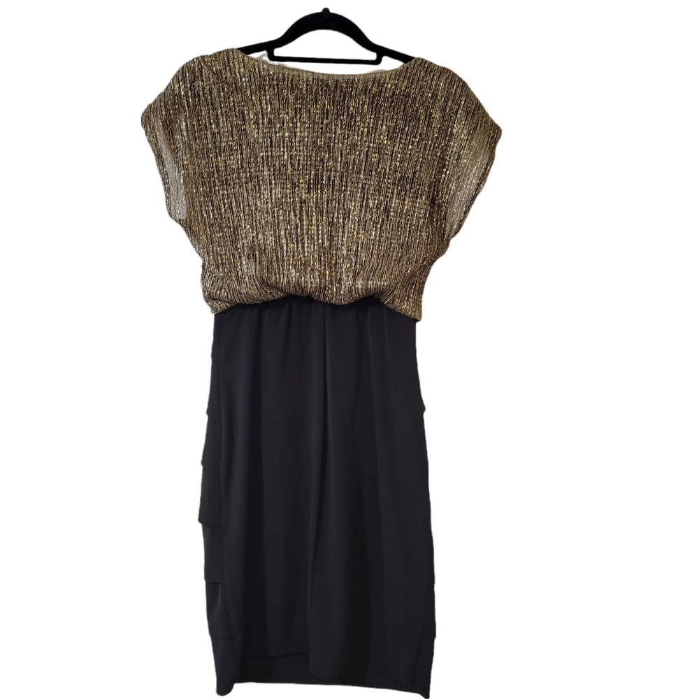 Enfocus Studio Black and Gold Cocktail Dress - Picture 2 of 5